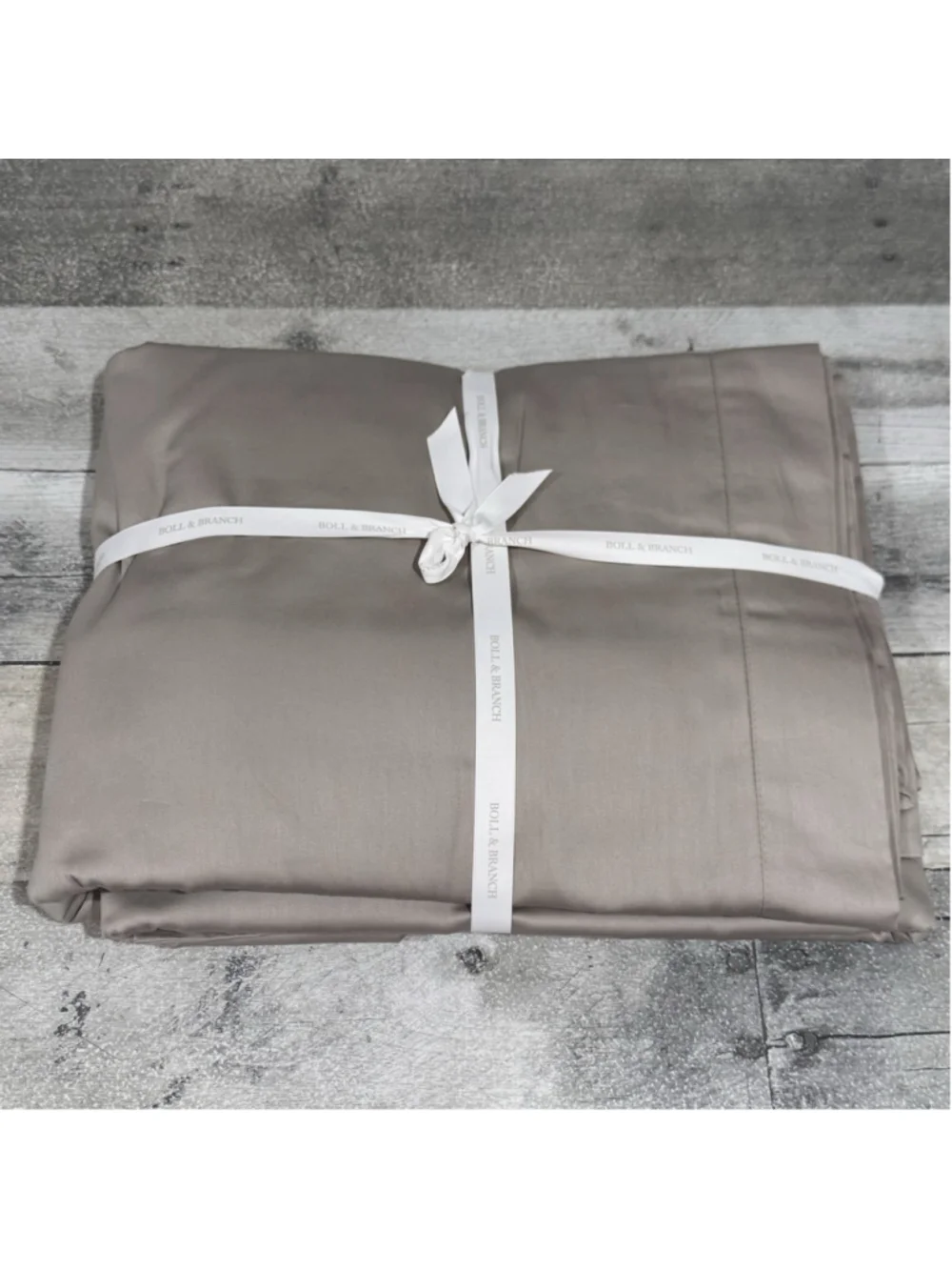 Boll & Branch Signature Hemmed Duvet Set In Pewter - Full/Queen